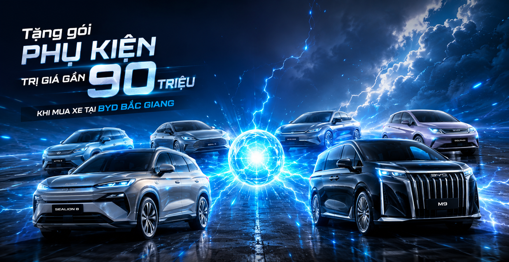 Tặng ngay gói phụ kiện trị giá gần 90 triệu khi mua xe tại BYD Bắc Giang